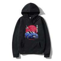 Anime Initial D Hoodie Unisex megztiniai, skirti JDM automobiliui, japoniškam gatvės aprangai, laisvalaikio ilgomis rankovėmis, negabaritinės gobtuvinės japoniško stiliaus audinys 2XL