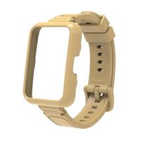 Dirželis + dėklas, skirtas Huawei Watch Fit 2 Smart Watch buferio dangtelio keitimas Apyrankės riešo dirželis, skirtas Huawei Watch Fit 2 dirželiui Huawei Watch Fit 2 smėlis