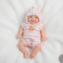 Miela miniatiūrinė 6 colių vientiso silikono lėlė-simuliatorius Vivienne, minkštos odos, tampomu kūnu, naujagimio lėlės, ryškiai besišypsanti mergaitė, atgimimo lėlės vaikams girl doll white
