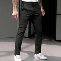 Mens Dress Pants Slim Fit Stretch Chino Pants For Men L juoda