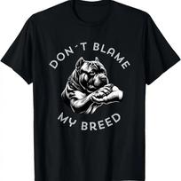 Bully Support American Pitbull Dog Love Don't Blame My Breed T-Shirt S juoda