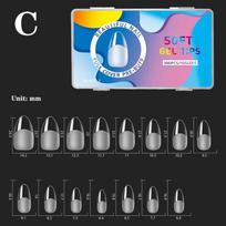 300Pcs Full Cover Press On Nail Tips Stiletto Almond Square Coffin French False Fake Soak Off Gel Nail Extension Tips Capsule white