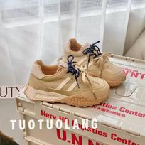 A pair of shoelaces Dexun shoes 22 autumn new lace-up thick-soled leisure sports soft-soled Forrest Gump 35 kupranugaris