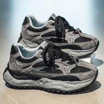 Dexun shoes autumn and winter cloth breathable running dad shoes black and white Forrest Gump sneakers 39 juoda pilka spalva