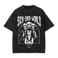 Music Television Darias Group Shot Sick Sad World T Shirts Washed Cotton Street T-Shirt  Cool Tops Streetwear Printed Tops Tees S įvairiaspalvis