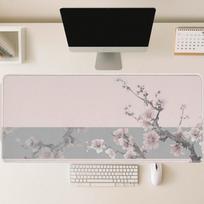 Pink Cherry Blossom Aesthetic Large Mouse Pad Durable Desktop Gaming Mat for PC Laptop Office  Home 300x800x2mm