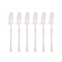 6Pcs Black Tea Fork Set Stainless Steel Small Fruit Fork Set Dessert Fork For Cake Snack Salad Fork Dinnerware Cutlery Set