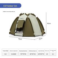 Wakytu Large Foldable Outdoor Dog Tent - Semi-Closed Sun Protection Camping House