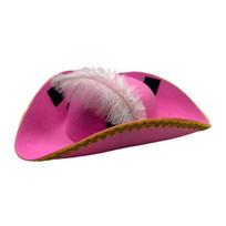 Kids' Pirate Themed Caps Little Explorers' Pirate Cosplay Parties And Outdoor Activities Caps with Feather rožinė