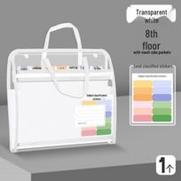 KS1037 A4 Student File Bag: Transparent Subject Sorter for Primary & Junior High School