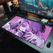 Large Mouse Pad Aesthetic Accessories Kawaii Desk Mat Anime Mousepad gaming White Mouse Mats Keyboard Pad for Computer Mouse 800x300x2mm purple
