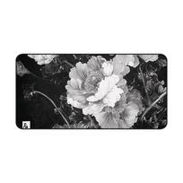 Black Patterned Desk Mat Cute Flower Desktop Decoration Nonslip Waterproof Gaming Mouse Pad The Perfect Gift for Friends LockEdge 400x800x2mm