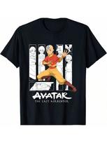Avatars The Last Airbender Aang Character Montage T-Shirt 5XL įvairiaspalvis