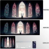 Anime Žaidimas Hollow Knight Pelės kilimėlis Nešiojamojo kompiuterio Žaidimų priedai Klaviatūros Pelės kilimėlio kilimėlis PC Mėlyna gėlė Kawaii Stalo kilimėlis Paaugliams Dovana 300x800x2mm gray