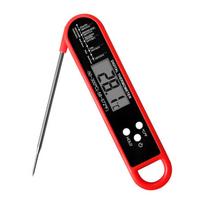 Professional Meat Thermometer Digital, Instant Read With High Accuracy Waterproof & Backlit For Grill, Bbq, Oven, Kitchen raudona