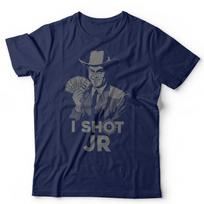 I Shot JR TShirt Retro 80s Cult TV Dallas Ewing Funny Geek Nerd Father Ted S