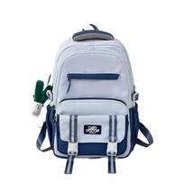 Waterproof Student School Bag Capacity Schoolbag Cute Backpack  Travel šviesiai mėlyna spalva