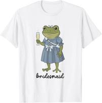 Retro Bridal Frog Party Bridesmaids Funny MOG & Mob Wedding T-Shirt S