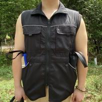 Šunų dresavimo drabužiai šunų dresuotojo liemenė didelė kišenė daugiafunkcinė liemenė atspari įbrėžimams liemenė specialiai šunų dresavimui (Black,L) juoda