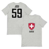 Roman Josi #59 Šveicarijos rinktinė Ledo ritulio marškinėliai Olimpinės žaidynės Pasaulio taurė Predators 3XL