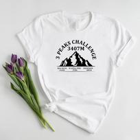 Three Peaks Challenge T-Shirt Printed Ben Nevis Snowdon Scafell Pike Mountain T XL