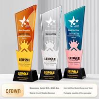 Colorful Crystal Trophy: Custom Awards & Medals for Outstanding Employees