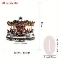 Acrylic Santa Carousel Luxury Gemstone Desk Ornament Stand