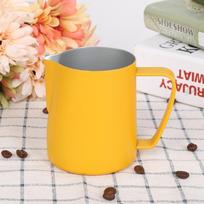 350ml / 12oz Milk Frothing Pitcher Stainless Steel Espresso Steaming Pitcher  Coffee Utensils geltona