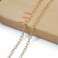 Light Luxury Gold O-Chain Jewelry Lobster Buckle Diy Jewelry Accessories Metal Wallet Chain Durable Plain Chain