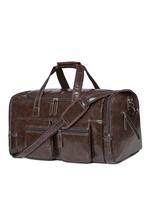 Large Capacity Leather Travel Bag Unisex Duffel Bag With Shoe Compartment Multifunctional Fitness Sports Bag ruda