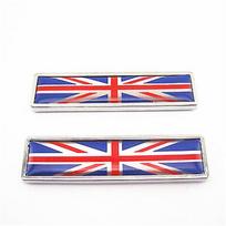Britų vėliavos metalinis automobilio kėbulo dekoravimo lipdukas blue