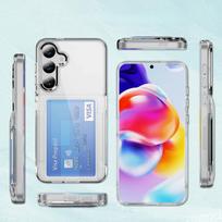 For Samsung Galaxy S25 Plus S24 S23 S22 Ultra Wallet Protective Phone Case with Credit Card Holder Shockproof Transparent Cover Galaxy S22 skaidri