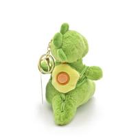 Mielas žalias dinozauras pliušinis raktų pakabukas Minkštas kimštas gyvūnas žaislas Krepšio pakabukas Raktų pakabukas Kawaii lėlė Dovana mergaitėms berniukams moterims beige