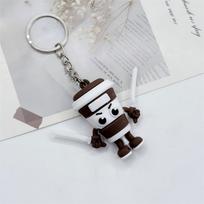 Italian Brainrot Anime Merchandise Keychains Toys Figure Model Dolls Hang The Bags Gifts Abstract Anime Action Figures Key Rings gray