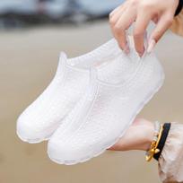 Women's and Kids' All-Season Waterproof Rain Boots - Transparent Beach and Wading Shoes 43 (Length 27.3cm) balta