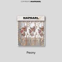 1PC NAPEARL Nordic Prabangi gėlių stiliaus tiulio užuolaidos Svetainės žakardo langų ekranizavimo užuolaidos miegamojo dekoravimui W100cm x L130cm