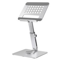 Aliuminio planšetinio kompiuterio stovas 360° besisukantis sulankstomas reguliuojamas stalinio laikiklio tvirtinimas pakėlėjas iPad Pro Air 4 Mini 12.9 4-14 colių Xiaomi Tab sidabras