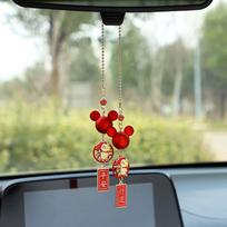 Veidrodėlio ornamentas, 12 zodiako ženklų, automobilio pakabukas, galinio vaizdo veidrodėlio dekoracija, 12 zodiako ženklų raktų pakabukas automobiliui chicken