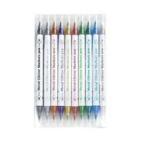 10/12 spalvų greitai džiūstantys nagų dailės lakų rašikliai 10/12 spalvų nagų teptukų žymeklių rinkiniai nagų dekoravimui 10 Colores