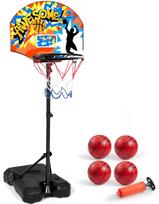 Joyfy Scoring Arcade Basketball Game Balls Adjustable Height Stand Hoop Toys Gift Ages 3-12 Boy LED with 4 44 55 for Round Sensory Compression Bouncy
