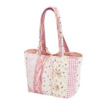 Quilted Tote Bag for Women Girls Lightweight Small Floral Shoulder Bag Soft Puffy Travel Work Handbag with Bow