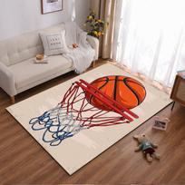 Basketball Hoop and Ball Design Carpet for Living Room Decor Suitable for use as an anti-slip for living room bedroom sofas 40x60cm( 15x23in )