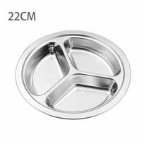 Nerūdijančio plieno 3 skyrių lėkštė maisto patiekimui pietų vakarienės padėklas 26cm white