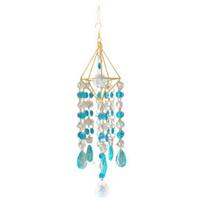 Faux Crystal Suncatcher Wind Chimes for Outside, Prisms Window Hanging Rainbow Maker for Garden Home Indoor Outdoor Decor