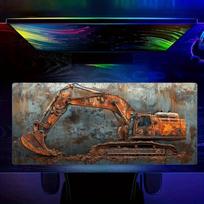 Waving heavy metal style excavator pattern mouse pad suitable for office Antislip Gaming Keyboard Mousepads Long Desk Pads 800x400x2mm