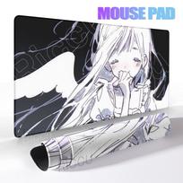 Juoda Balta Anime Mergaitė Pelės Kilimėlis Žaidėjo Klaviatūros Stalo Kilimėlis XXL Nešiojamo Kompiuterio Stalo Kilimėlis Didelis Žaidimų Kilimėlis Biuro PC Aksesuarai Žaidimų Kilimėliai 400x800x2MM gray