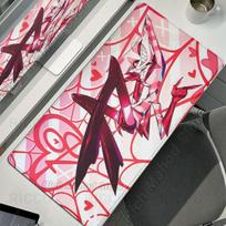 Anime Mousepad Hazbin Hotel Mouse Pad Nonslip Rubber Large Tablepad Computer Accessories Keyboard Pad Gamer PC XXL Playmat Rug 900x400x2mm