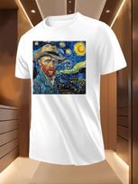 Black Tshirt with Bold White Deer - Regular Fit Breathabl... S įvairiaspalvis