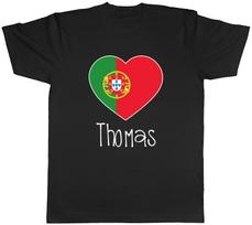 Personalised Love Portugal Football Supporter Unisexs TShirt Tee Gift Top S