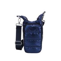 Shoulder Strap Water Bottle Carrier Bag Front Pocket Shoulder Bag Water Bottle Holder Down Nylon Water Bottle Sling Bag Case mėlyna